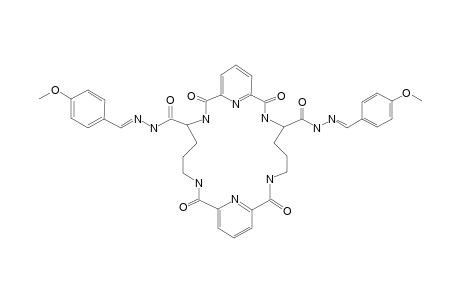 #6I;4,20-DI-(OXO-4-METHOXY-PHENYL-CARBOHYDRAZONYL-METHYL)-3,8,16,21,27,28-HEXAAZA-2,9,15,22-TETRA-OXO-TRICYCLO-[3,21,1,1(10,14)]-OCTACOSA-1(26),10,12,14,23,25-