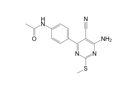 6-(4-Acetamidophenyl)-4-amino-2-methylthiopyrimidine-5-carbonitrile