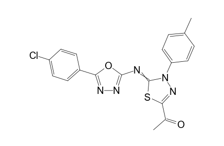 1-(5-((5-(4-Chlorophenyl)-1,3,4-oxadiazol-2-yl)imino)-4-(p-tolyl)-4,5-dihydro-1,3,4-thiadiazol-2-yl)ethanone