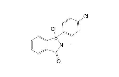 2,3-DIHYDRO-1-CHLORO-1-(4-CHLOROPHENYL)-2-METHYL-3-OXO-1,2-BENZISOTHIAZOLE