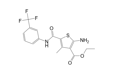 3-thiophenecarboxylic acid, 2-amino-4-methyl-5-[[[3-(trifluoromethyl)phenyl]amino]carbonyl]-, ethyl ester