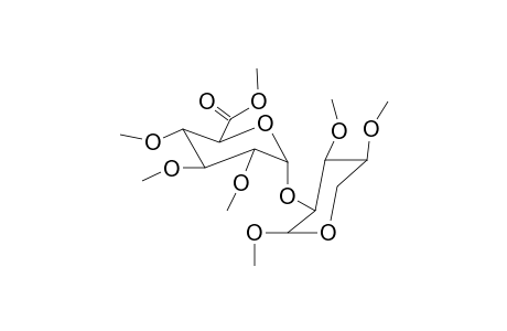 Methyl-3,4-di-O-methyl-2-O-(methyl-2,3,4-tri-O-methyl.alpha.d-glucopyranosyluronate).alpha.d-xylopyranoside