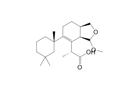 (7R,10S,13R,14R,15S)-7-Carboxy-15-methoxy-17-nor-5,6-secospongian