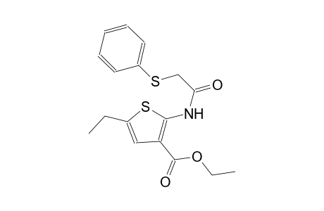 Ethyl 5-ethyl-2-([(phenylsulfanyl)acetyl]amino)-3-thiophenecarboxylate