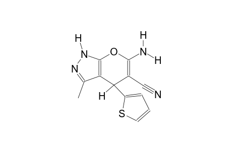 6-amino-1,4-dihydro-3-methyl-4-(2-thienyl)pyrano[2,3-c]pyrazole-5-carbonitrile