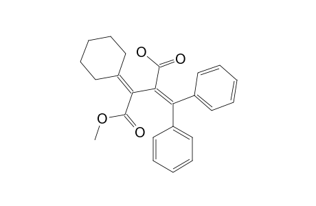 2-cyclohexylidene-3-(diphenylmethylene)succinic acid, 1-methyl ester