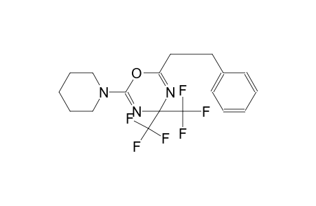 4H-1,3,5-oxadiazine, 2-(2-phenylethyl)-6-(1-piperidinyl)-4,4-bis(trifluoromethyl)-