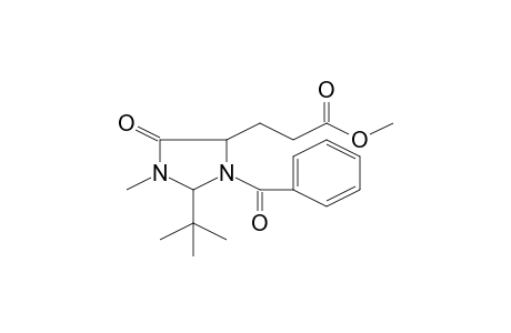 4-Imidazolidinepropanoic acid, 3-benzoyl-2-(1,1-dimethylethyl)-1-methyl-5-oxo-, methyl ester, (2S-trans)-