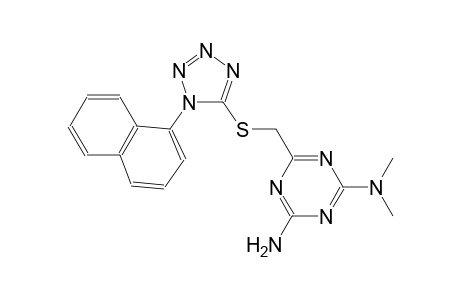 N~2~,N~2~-dimethyl-6-({[1-(1-naphthyl)-1H-tetraazol-5-yl]sulfanyl}methyl)-1,3,5-triazine-2,4-diamine