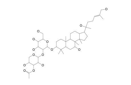 7-BETA,20,26-TRIHYDROXY-(20-S)-DAMMAR-24-EN-3-O-ALPHA-L-(3-ACETYL)-ARABINOPYRANOSYL-(1->2)-BETA-D-GLUCOPYRANOSIDE