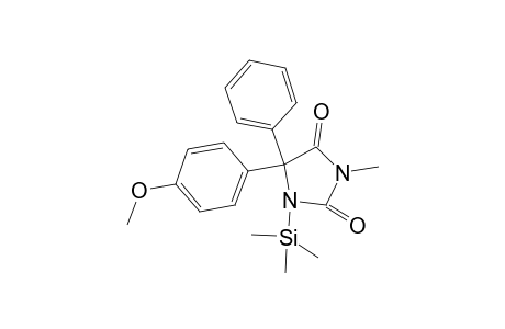 2,4-Imidazolidinedione, 5-(4-methoxyphenyl)-3-methyl-5-phenyl-1-(trimethylsilyl)-