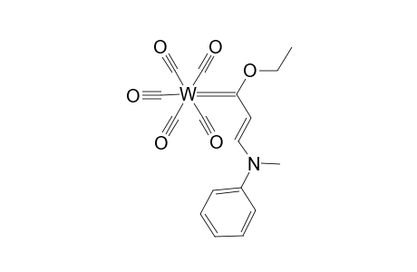 S-TRANS-(E)-PENTACARBONYL-[(2E)-1-ETHOXY-3-(N-METHYLANILINO)-PROPENYLIDENE]-TUNGSTEN