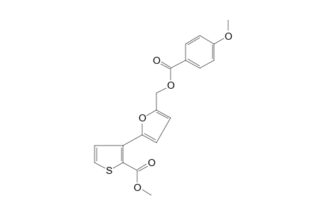 3-[5-(HYDROXYMETHYL)-2-FURYL]-2-THIOPHENECARBOXYLIC ACID, METHYL ESTER, p-ANISATE (ESTER)