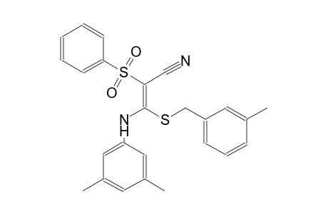 2-propenenitrile, 3-[(3,5-dimethylphenyl)amino]-3-[[(3-methylphenyl)methyl]thio]-2-(phenylsulfonyl)-, (2E)-