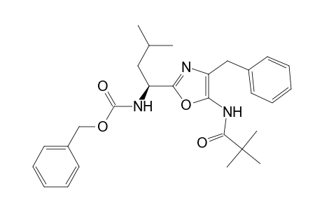 2-(1(S)-(Carbobenzyloxyamino)-3-methylbutyl)-4-benzyl-5-(trimethylacetamido)oxazole