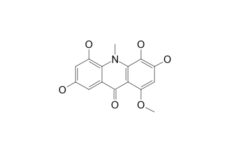 3,4,5,7-TETRAHYDROXY-1-METHOXY-10-METHYL-9-ACRIDONE