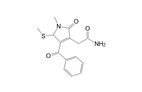 4-Benzoyl-1-methyl-5-methylthio-2-oxo-3-pyrrolin-3-acetamide