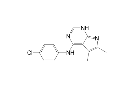 N-PHENYL-4'-CHLORO-5,6-DIMETHYL-7H-PYRROLO-[2,3-D]-PYRIMIDINE-4-AMINE