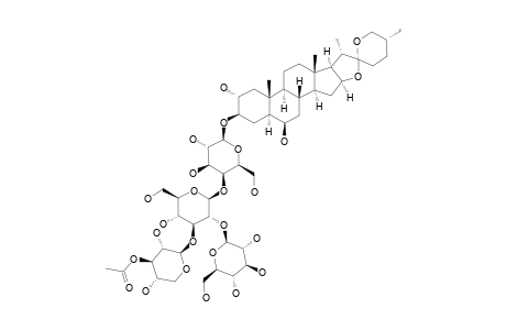 #6;25R-5-ALPHA-SPIROSTANE-2-ALPHA,3-BETA,6-BETA-TRIOL-3-O-[O-BETA-D-GLUCOPYRANOSYL-(1->2)-O-[3-O-ACETYL-BETA-D-XYLOPYRANOSYL-(1->3)]-O-BETA-D-GLUCOPYRANOSYL-(1