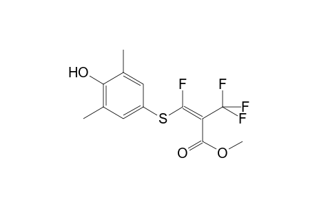 3-Fluoro-3-(4-hydroxy-3,5-dimethyl-phenylsulfanyl)-2-trifluoromethyl-acrylic acid methyl ester