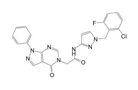 N-[1-(2-chloro-6-fluorobenzyl)-1H-pyrazol-3-yl]-2-(4-oxo-1-phenyl-1,4-dihydro-5H-pyrazolo[3,4-d]pyrimidin-5-yl)acetamide