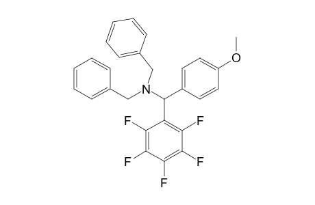 DIBENZYL-[(4-METHOXYPHENYL)-PENTAFLUOROPHENYLMETHYL]-AMINE