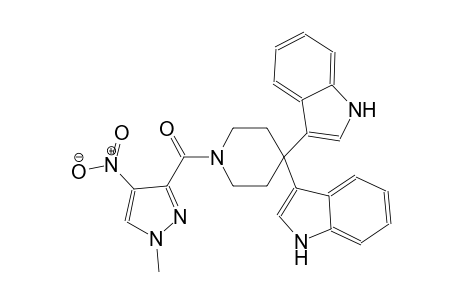 1H-indole, 3-[4-(1H-indol-3-yl)-1-[(1-methyl-4-nitro-1H-pyrazol-3-yl)carbonyl]-4-piperidinyl]-