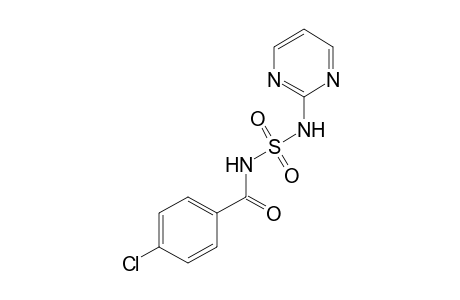 p-chloro-N-[(2-pyrimidinyl)sulfamoyl]benzamide