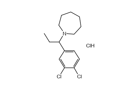 1-(3,4-dichloro-a-ethylbenzyl)hexahydro-1H-azepine, hydrochloride