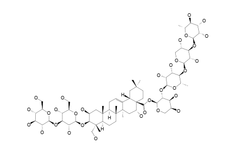 #1;3-O-BETA-D-GLUCOPYRANOSYL-(1->3)-BETA-D-GLUCOPYRANOSYL-2-BETA,3-BETA,16-ALPHA,23-TETRAHYDROXY-OLEAN-12-EN-28-OIC-ACID-28-O-ALPHA-L-RHAMNOPYRANOSYL-(1->3)-BE