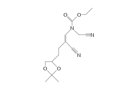 3-(N-Ethoxycarbonyl)-cyanomethyleneamino-2-(3,4-isopropylidenedioxy-butyl)-acrylonitrile