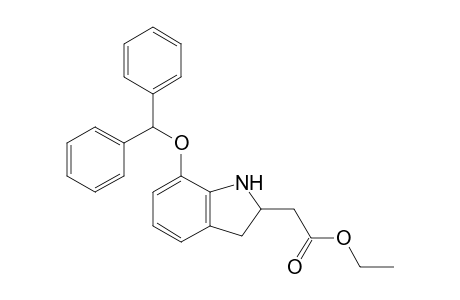 2-(7-benzhydryloxyindolin-2-yl)acetic acid ethyl ester