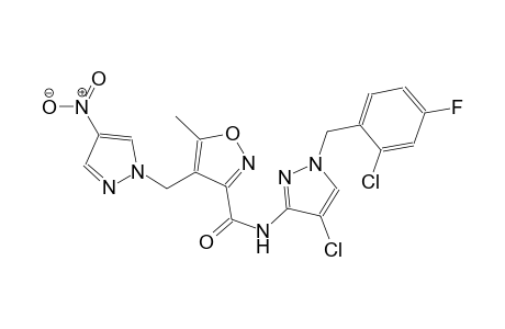 N-[4-chloro-1-(2-chloro-4-fluorobenzyl)-1H-pyrazol-3-yl]-5-methyl-4-[(4-nitro-1H-pyrazol-1-yl)methyl]-3-isoxazolecarboxamide