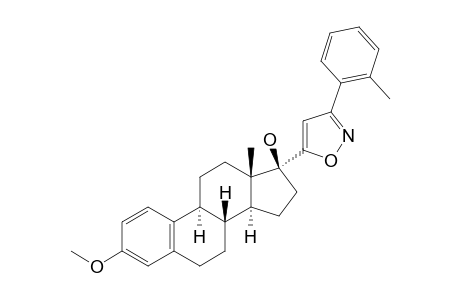 3-METHOXY-17-ALPHA-[3'-(2''-METHYL)-PHENYL-ISOXAZOL-5'-YL]-ESTRA-1,3,5(10)-TRIEN-17-BETA-OL