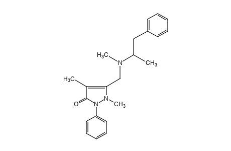 2,4-dimethyl-3-{[methyl(alpha-methylphenethyl)amino]methyl}-1-phenyl-3-pyrazolin-5-one