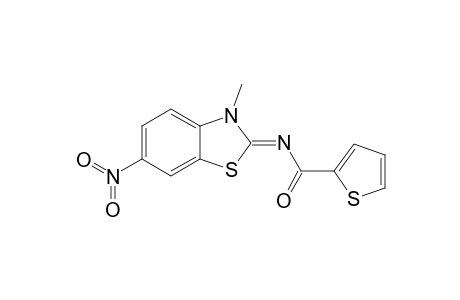 N-(3-Methyl-6-nitro-2-benzothiazolylidene)-2-thiophenecarboxamide