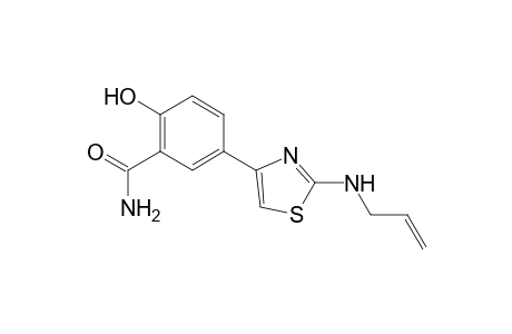 2-Hydroxy-5-[2-(prop-2-enylamino)-1,3-thiazol-4-yl]benzamide