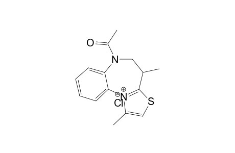 1,4-DIMETHYL-6-METHYLCARBONYL-4H,5H,6H-THIAZOLO-[3,2-A]-[1,5]-BENZODIAZEPIN-11-IUM-CHLORIDE