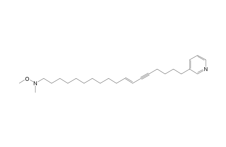 (E)-N-methoxy-N-methyl-18-(3-pyridinyl)-1-octadec-11-en-13-ynamine