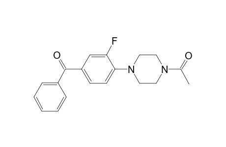 [4-(4-Acetyl-1-piperazinyl)-3-fluorophenyl](phenyl)methanone