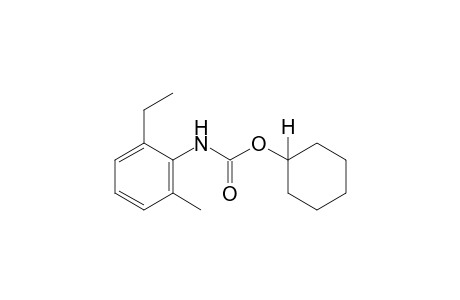 2-ethyl-6-methylcarbanilic acid, cyclohexyl ester