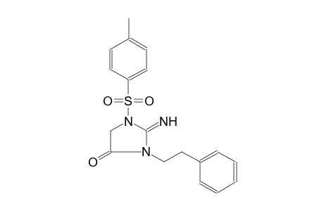 2-imino-1-[(4-methylphenyl)sulfonyl]-3-(2-phenylethyl)-4-imidazolidinone