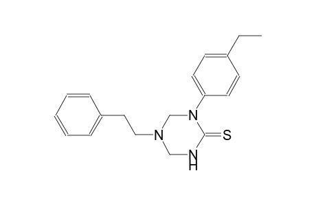 1-(4-ethylphenyl)-5-(2-phenylethyl)tetrahydro-1,3,5-triazine-2(1H)-thione