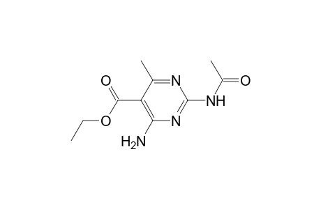 Ethyl 2-(acetylamino)-4-amino-6-methyl-5-pyrimidinecarboxylate