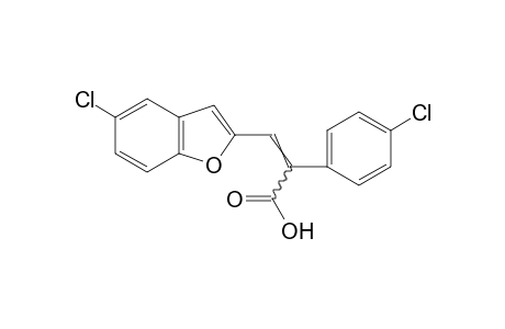 5-chloro-alpha-(p-chlorophenyl)-2-benzofuranacrylic acid