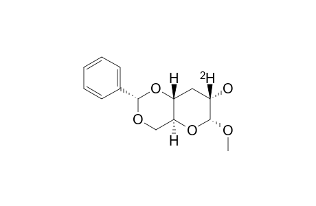 2-AXIAL-DEUTERIO-METHYL-4,6-O-BENZYLIDENE-3-DEOXY-ALPHA-D-RIBO-HEXOPYRANOSIDE