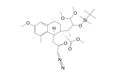 METHYL-(1SR,2SR,1'SR,2'RS)-1-(3''-DIAZO-2''-OXOPROPYL)-6-METHOXY-2-(1,1-DIMETHOXY-2'-TERT.-BUTYLDIMETHYLSILYLOXY-BUT-3'-YL)-8-METHYL-1,2,3,4-TETRAH