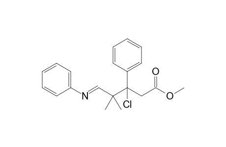 Methyl 3-chloro-4,4-dimethyl-3-phenyl-5-phenyliminopentanoate