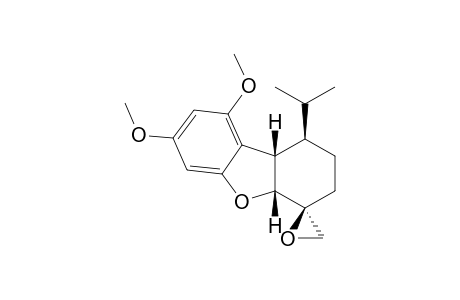 RAC-(1R,4S,4AR,9BS)-7,9-DIMETHOXY-1-(1-METHYLETHYL)-1,2,3,4,4A,9B-HEXAHYDRODIBENZOFURAN-4-SPIRO-2'-OXIRANE