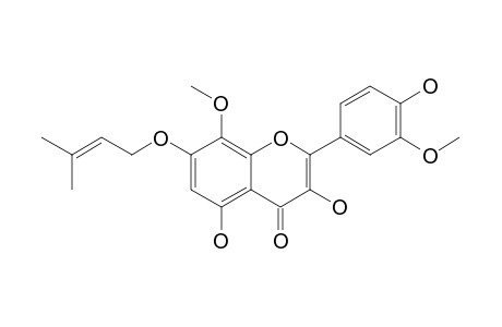 3,5,4'-TRIHYDROXY-8,3'-DIMETHOXY-7-(3-METHYLBUT-2-ENOXY)-FLAVONE